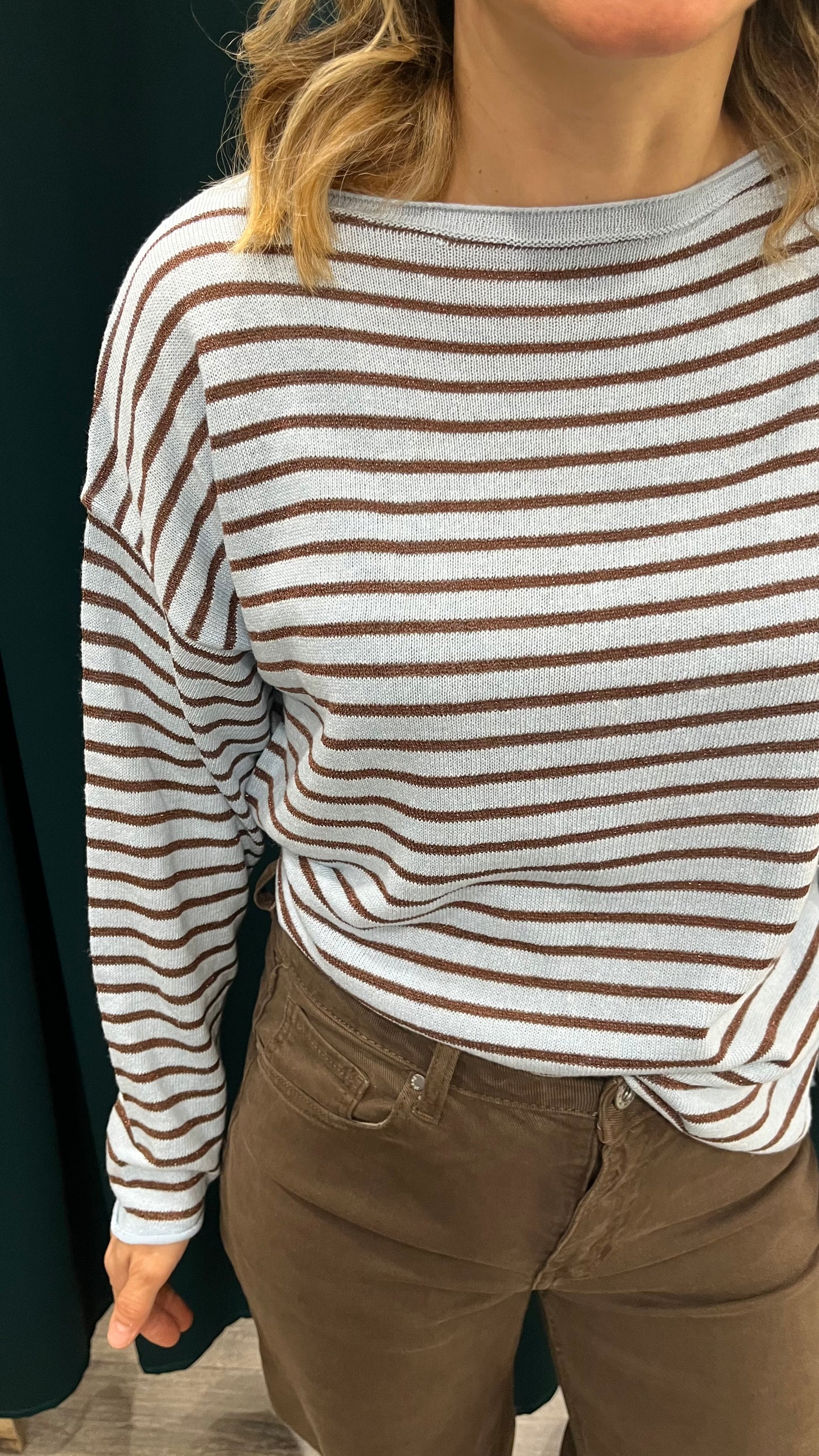 Maglione Righe Lurex