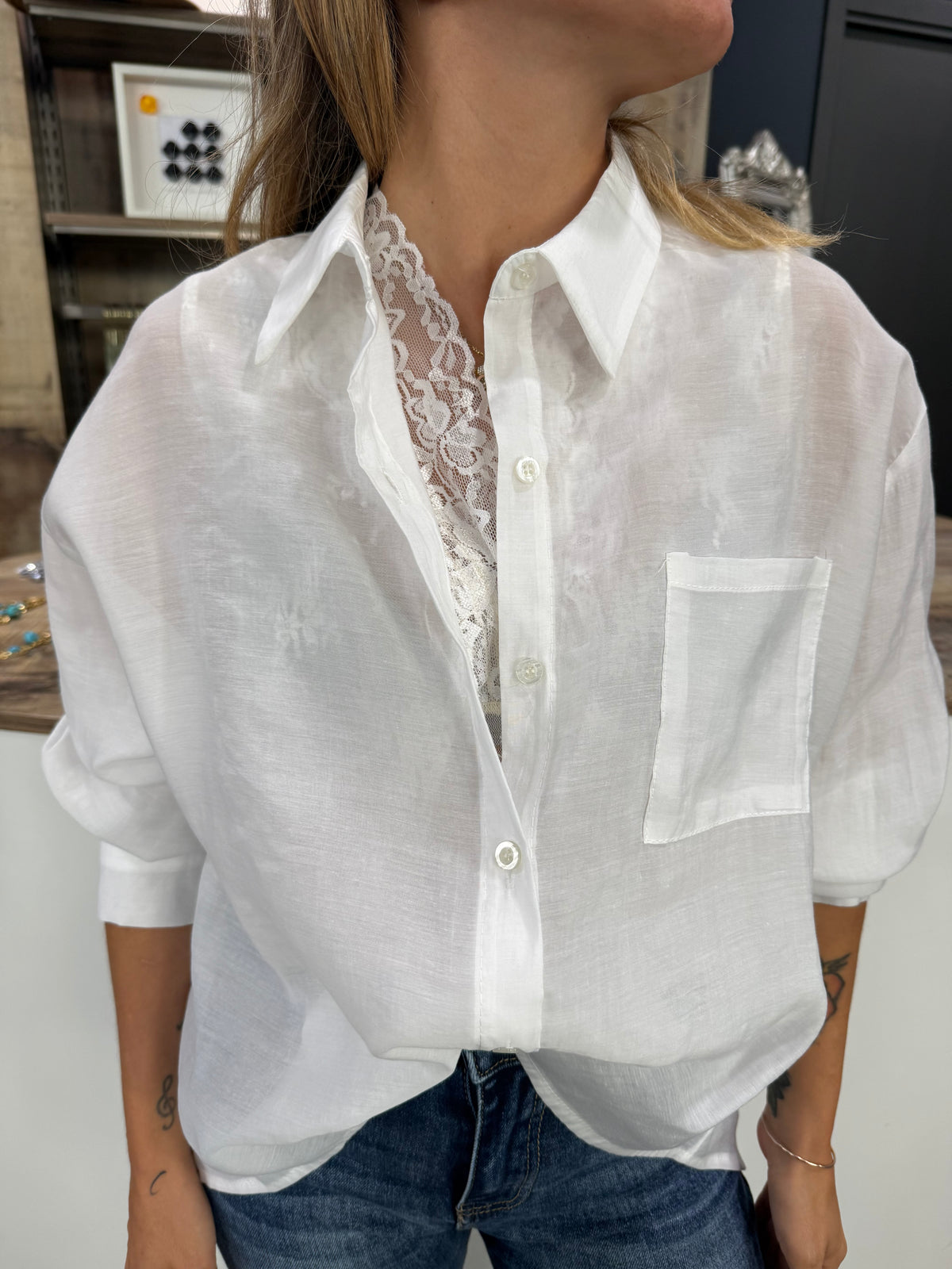 Camicia Con pizzo