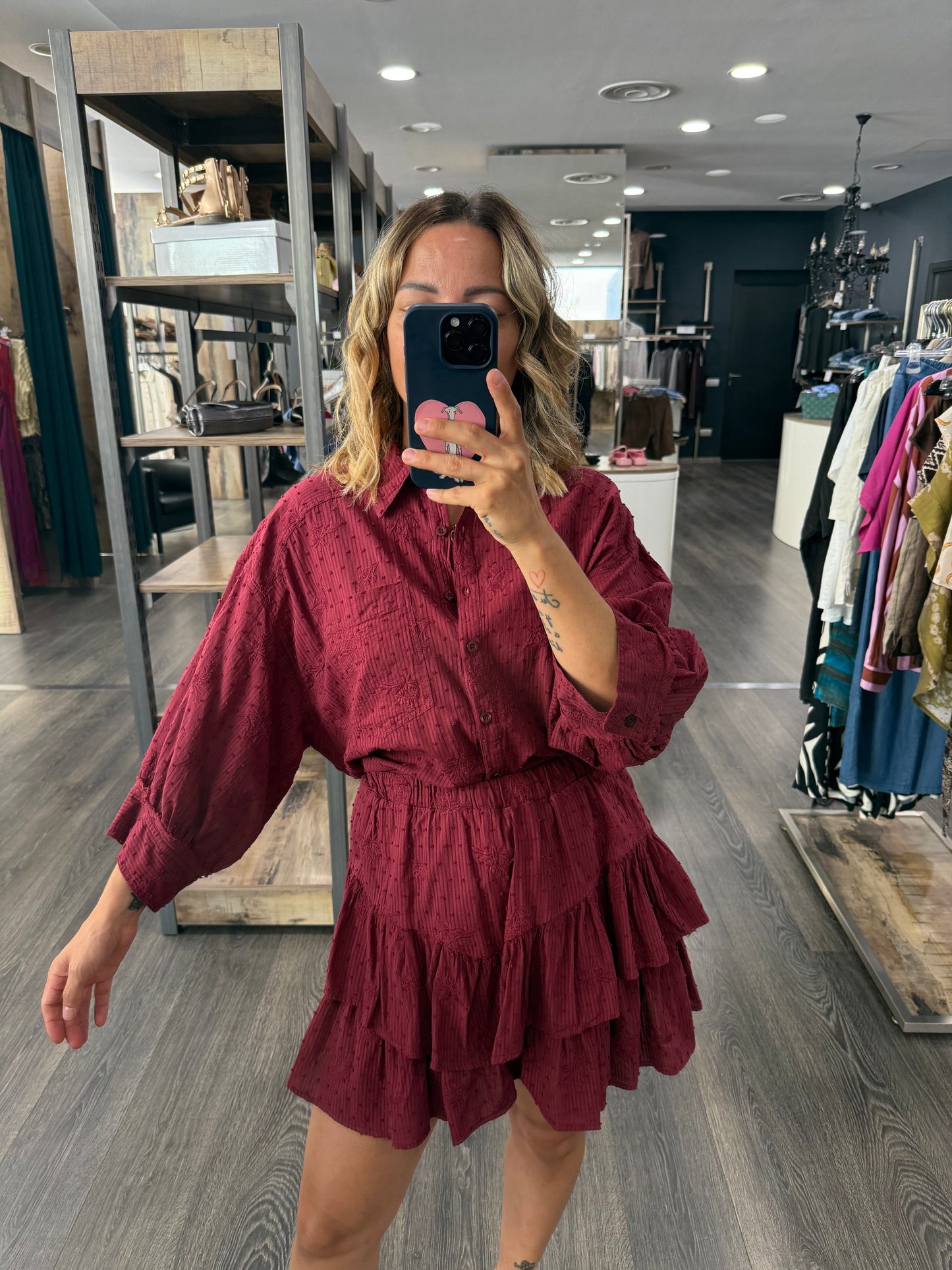 Camicia Kontatto bordeaux