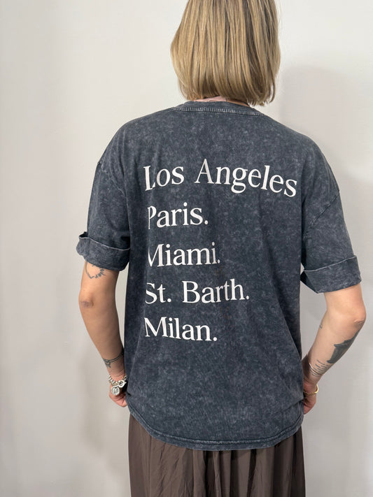 T-shirt in Cotone Marmorizzata