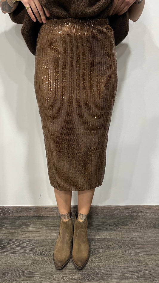 Longuette paillettes Caramello