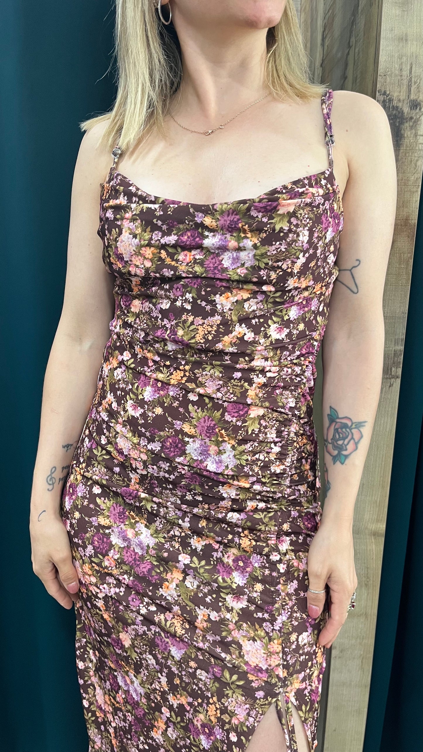 Abito Vicolo Fiori Drappeggio