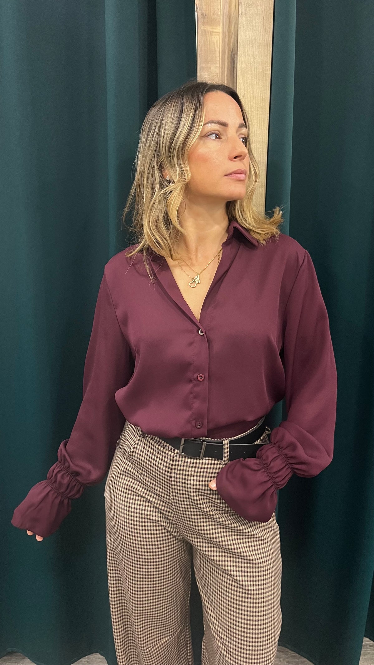 Camicia Bordeaux
