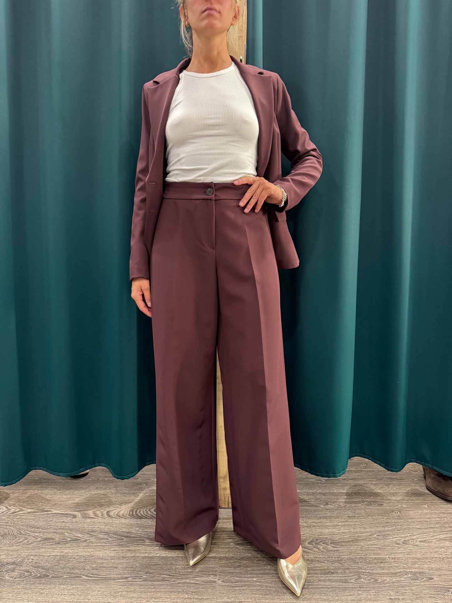 Pantalone Palazzo Bordeaux