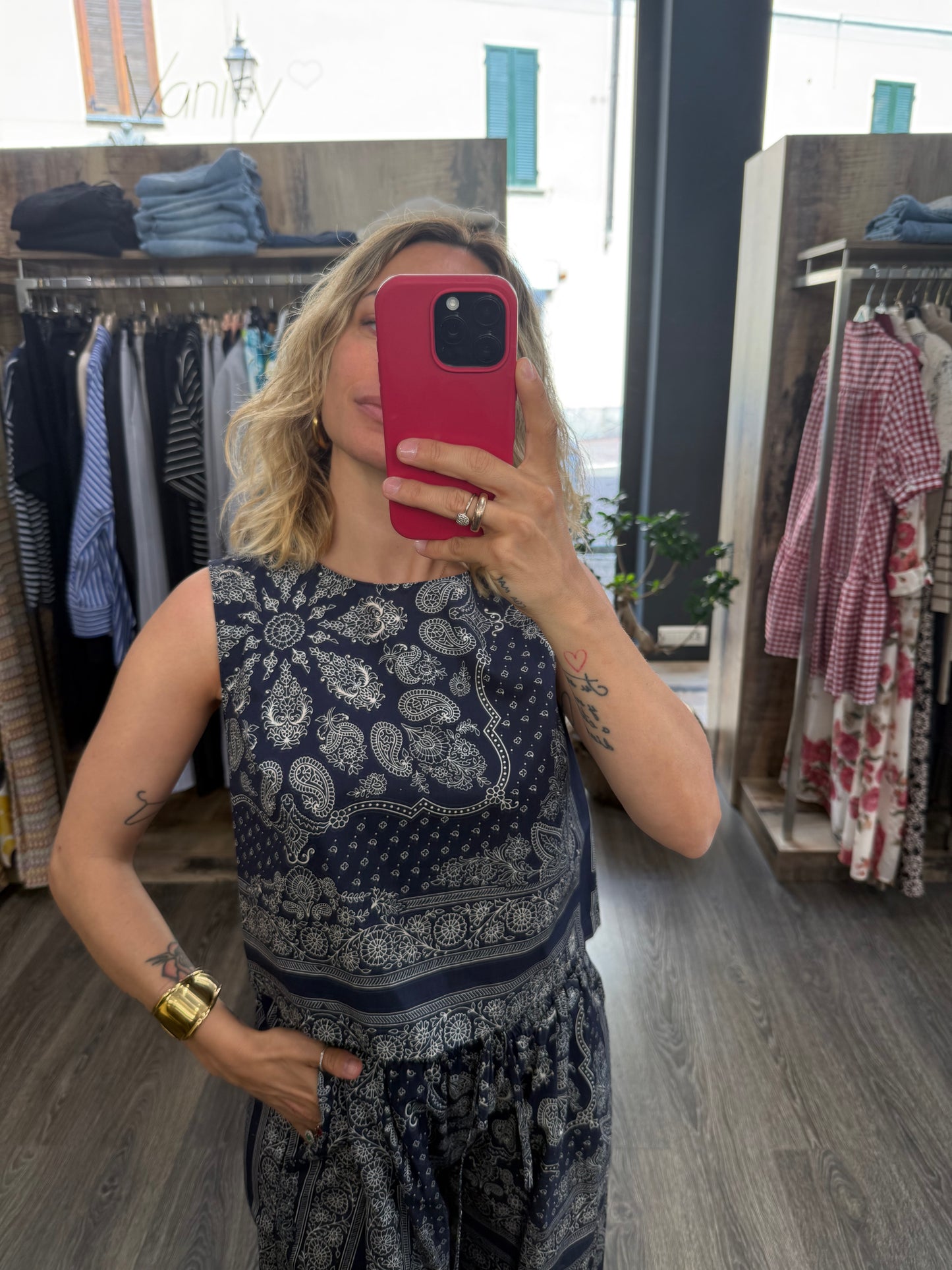 Top Vicolo Bandana Blu