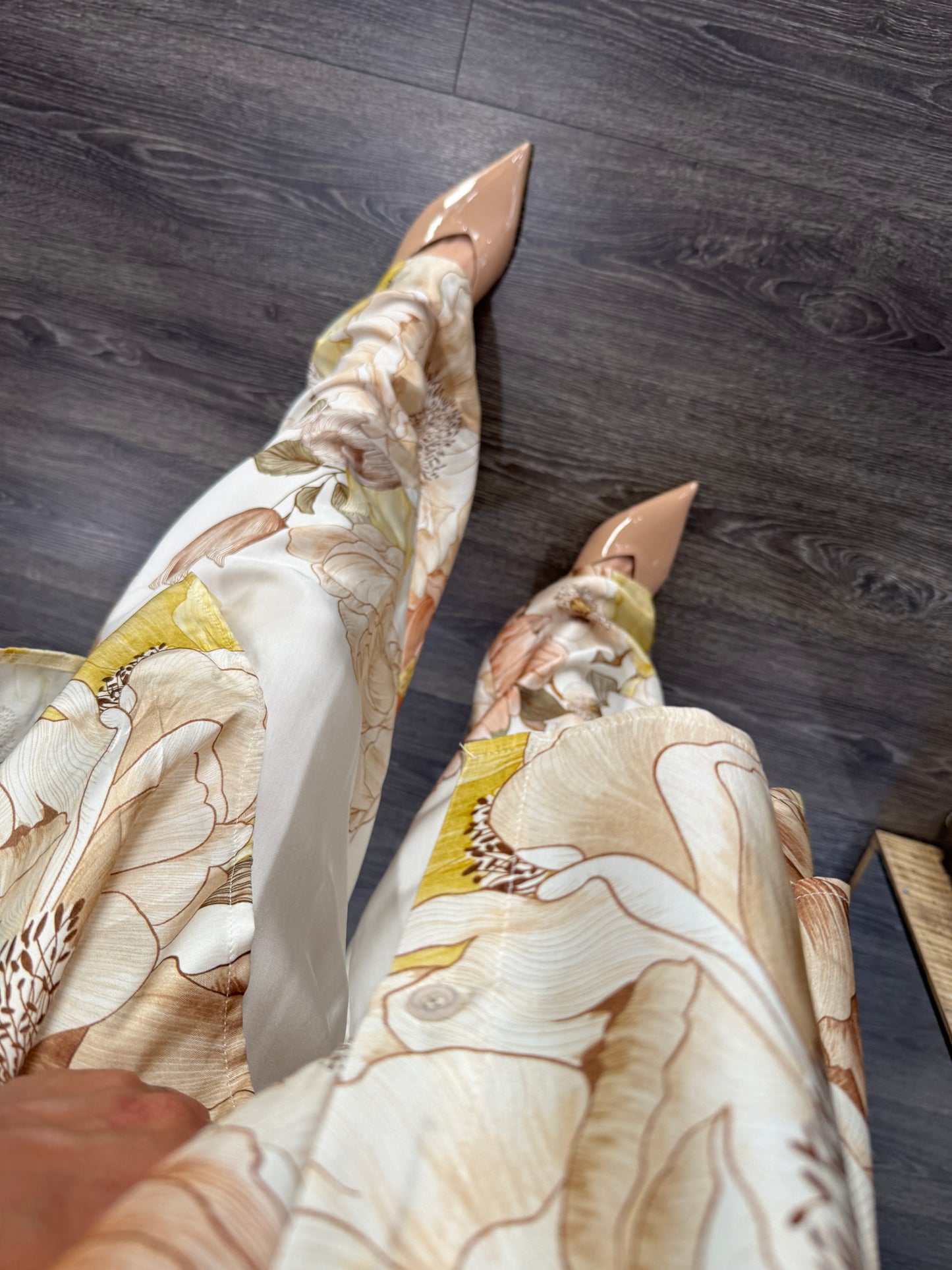 Pantalone Kontatto in Viscosa Fiori