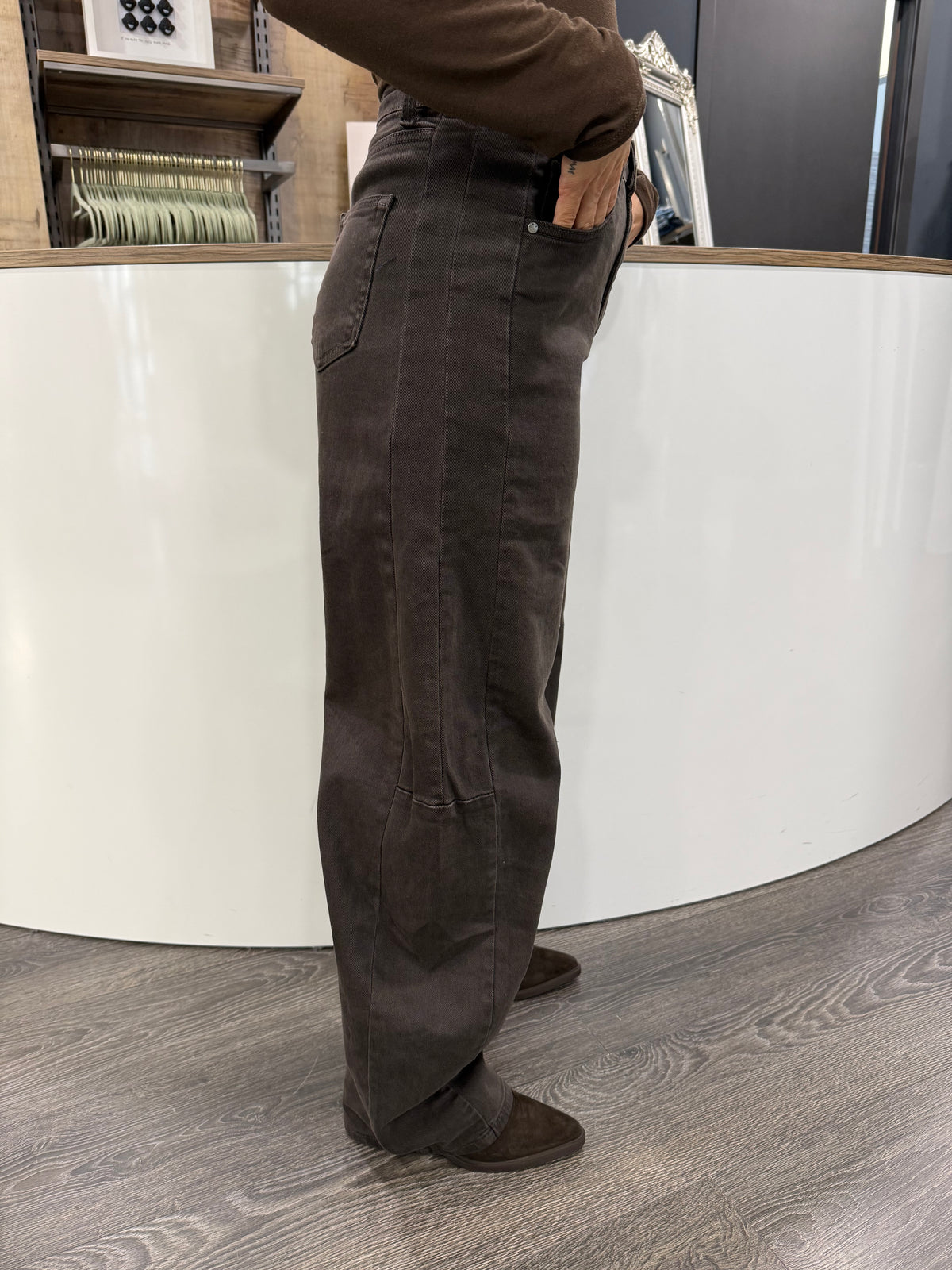 Pantaloni Marroni Barrel