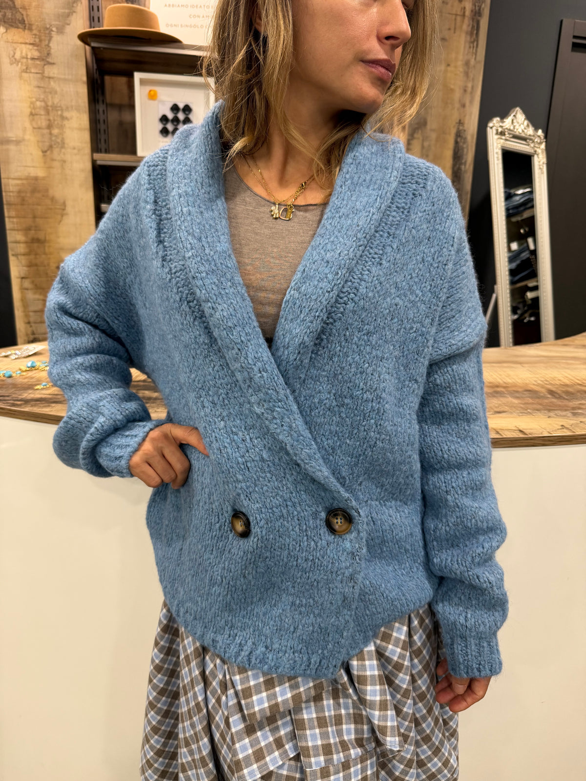Cardigan Azzurro Vicolo