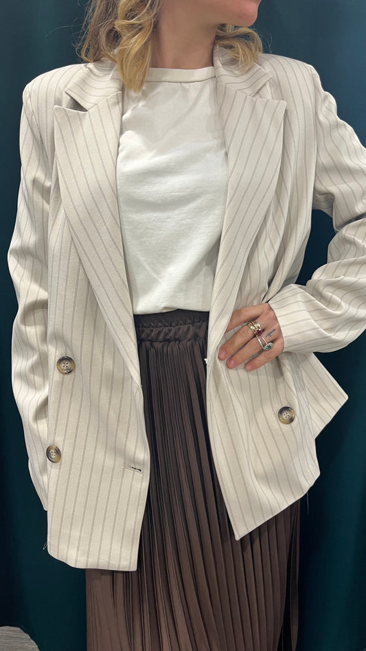 Giacca Vicolo Doppiopetto Panna Moro