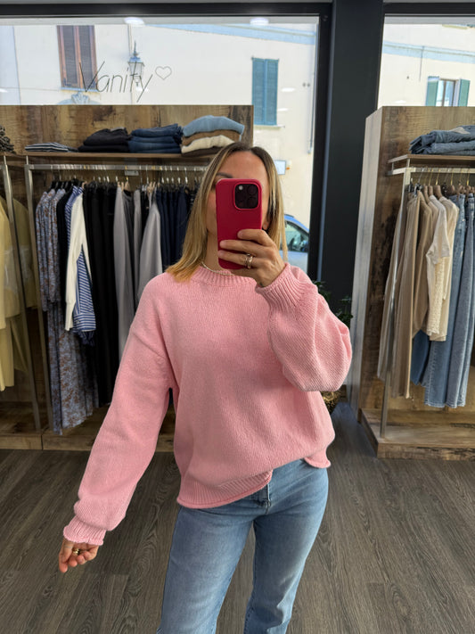 Maglione Cotone Vicolo Rosa