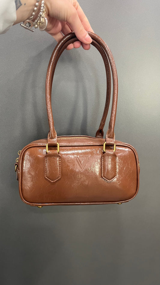 Borsa Vicolo Marrone con Tracolla