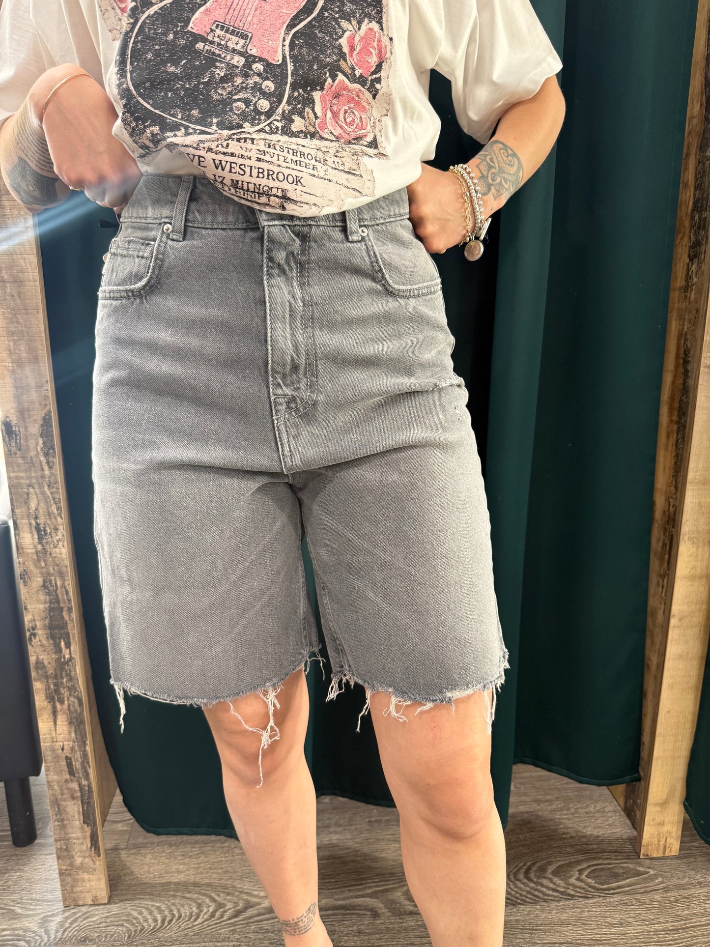 Bermuda Vicolo Jeans grigio