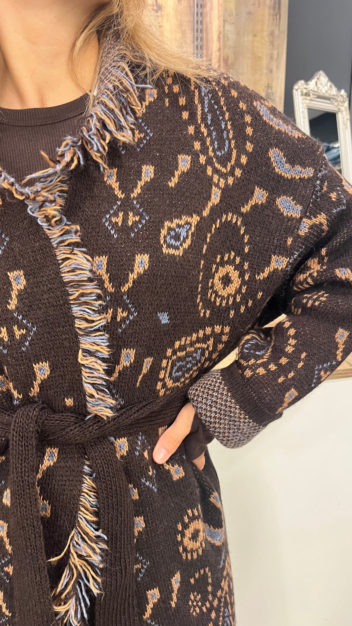Cardigan Etnico Moro Fantasia