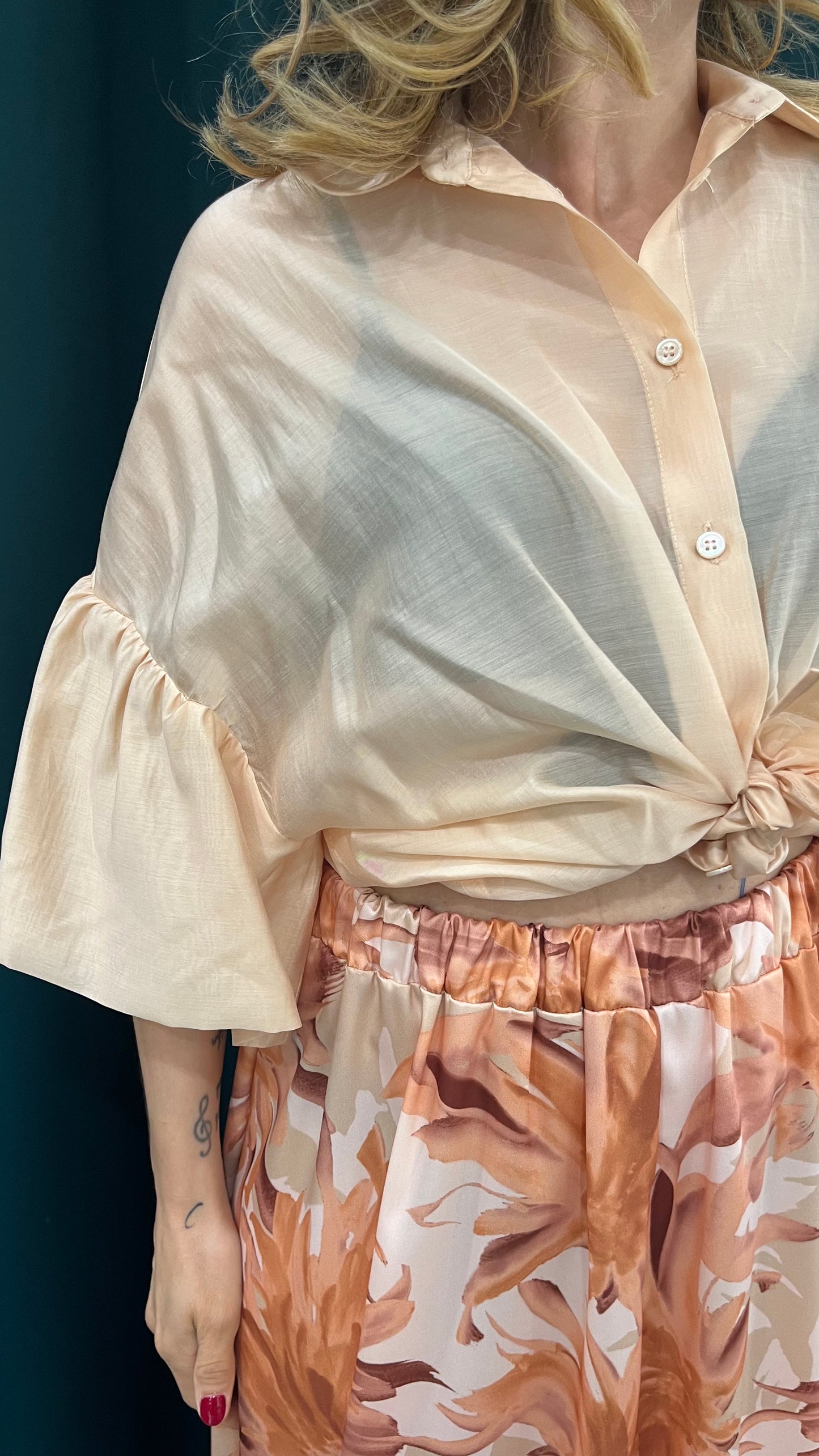 Camicia Vicolo Manica Arricciata