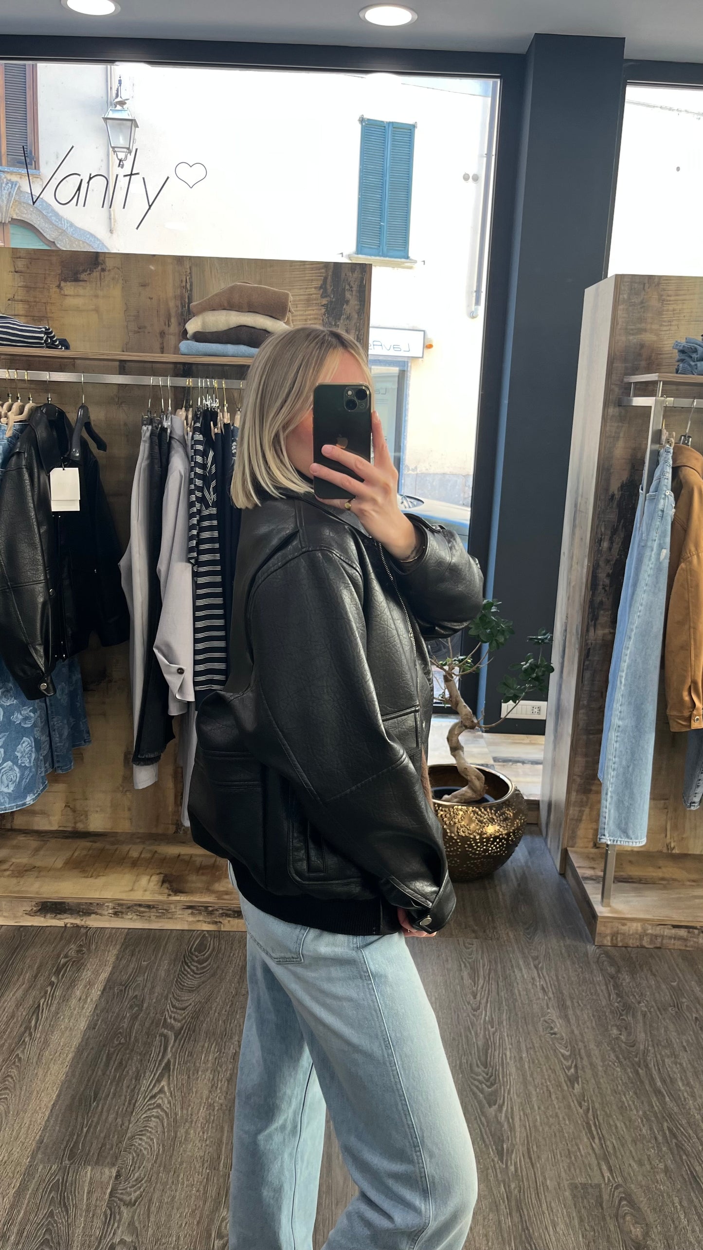 Giubbino Eco Over Lumina Nero