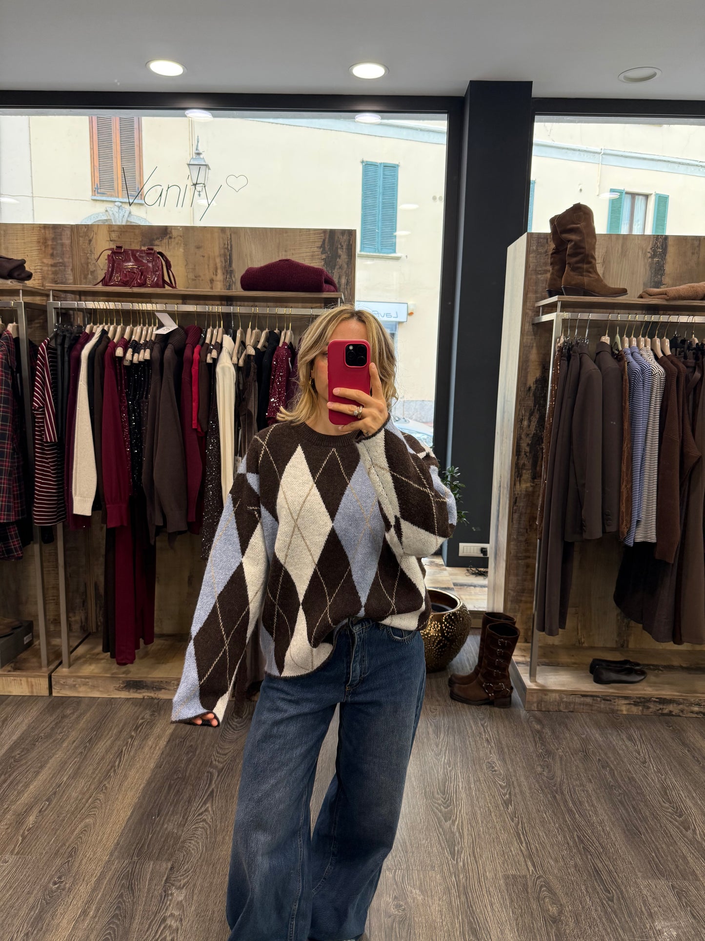 Maglione Oversize Rombi in Varianti colore