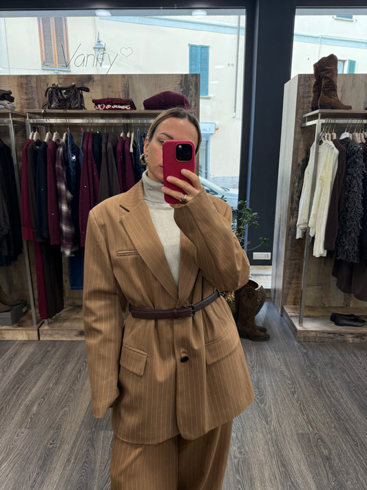 Giacca Oversize Gessata Lumina