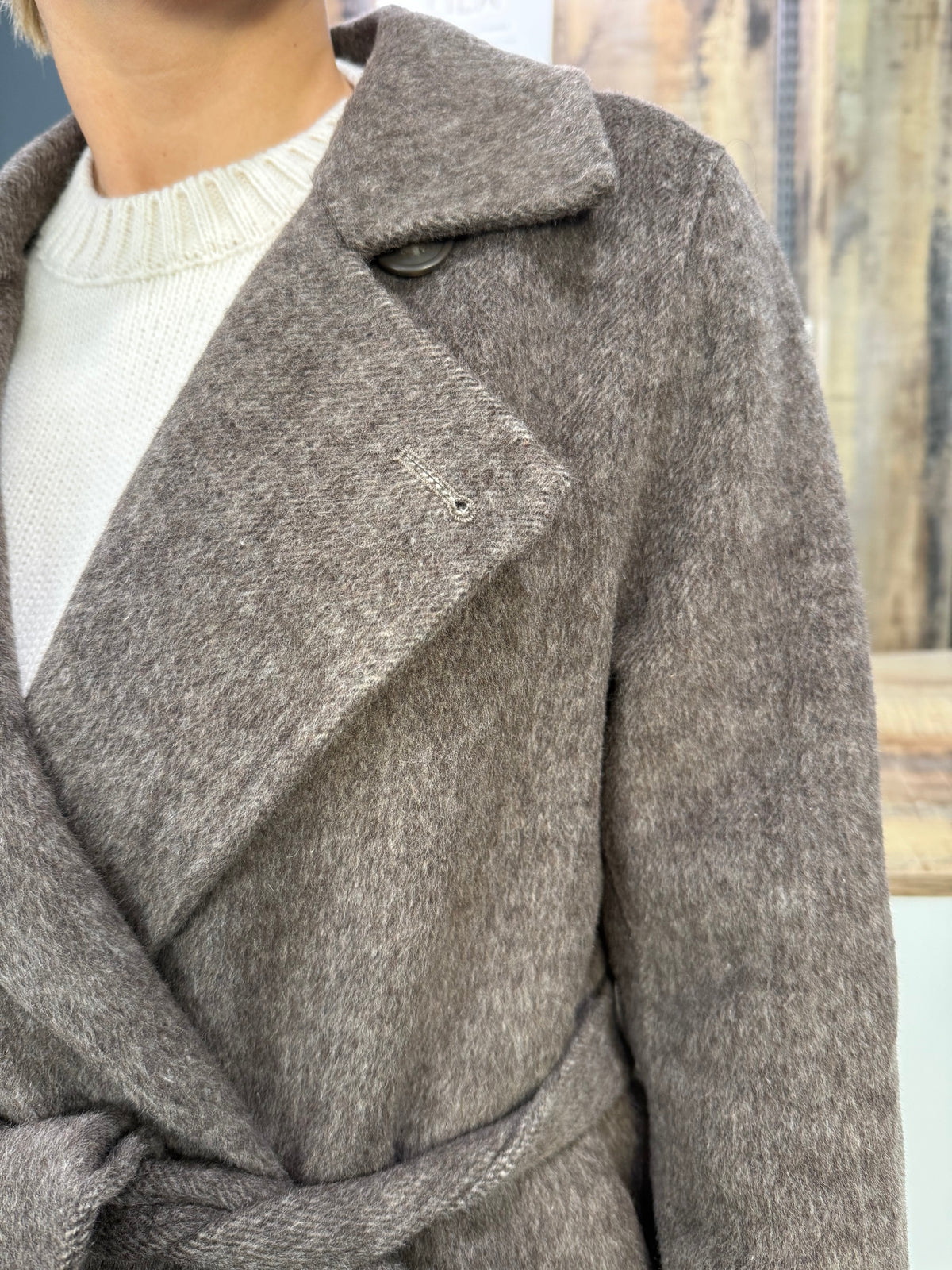 Cappotto Fango con Cintura