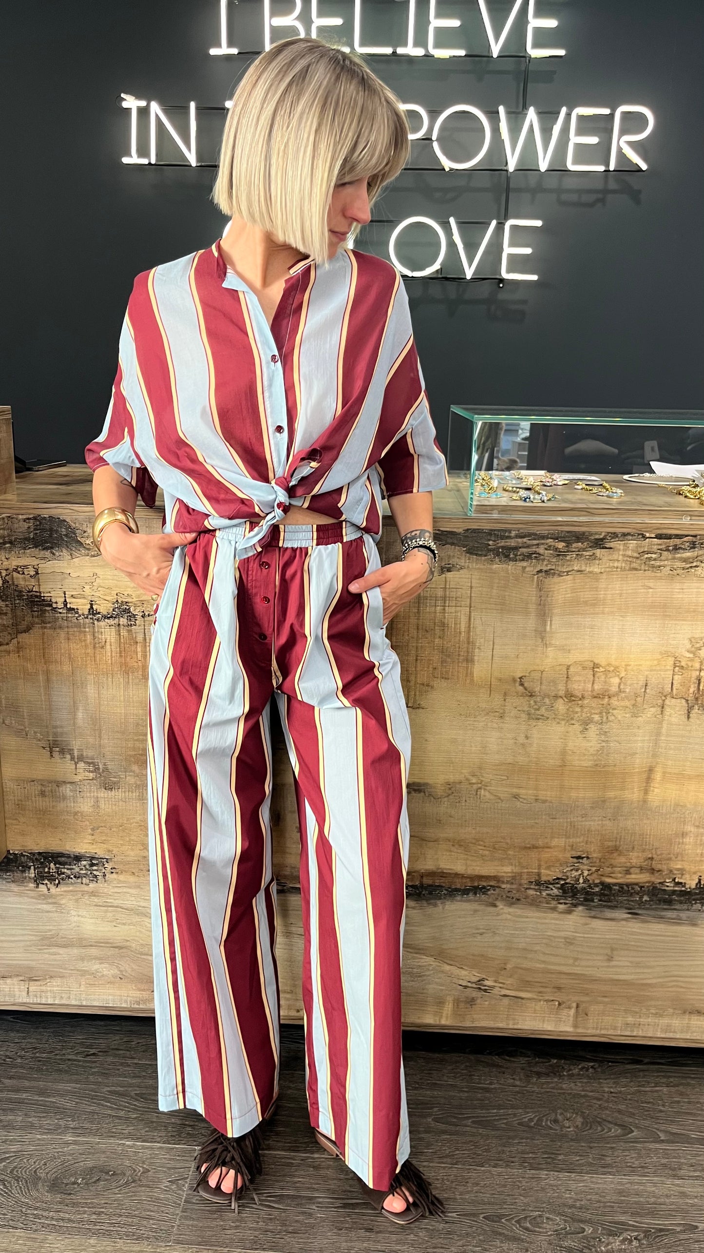 Pantaloni Vicolo Righe