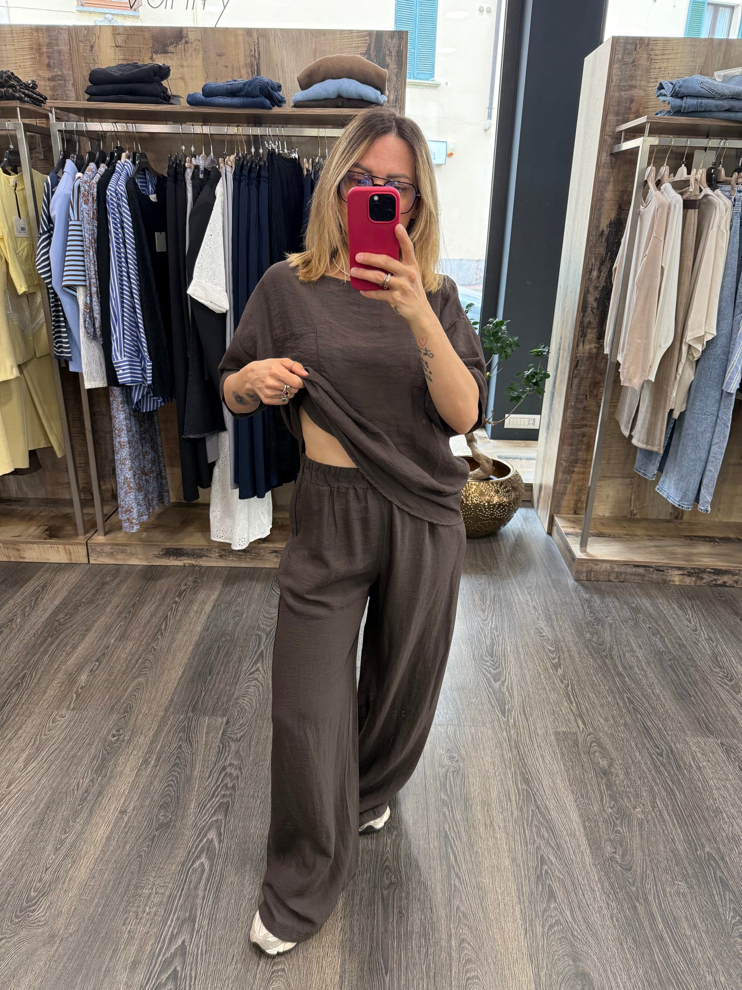 Pantaloni morbidi Cioccolato