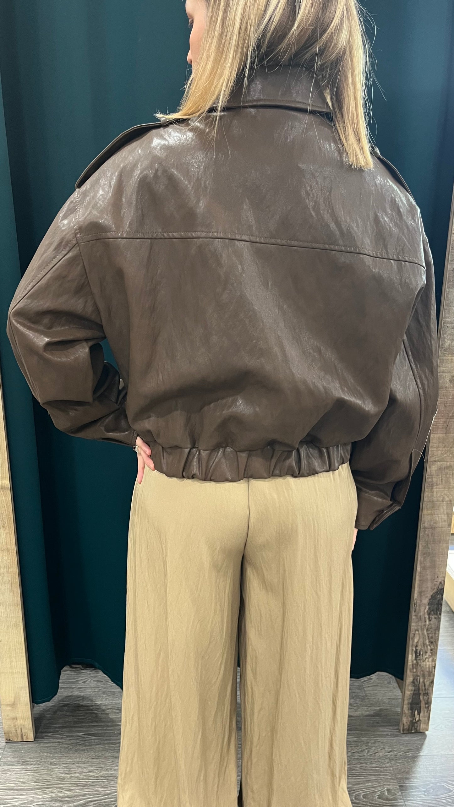 Giubbino Giacca Vicolo Eco Moro Oversize