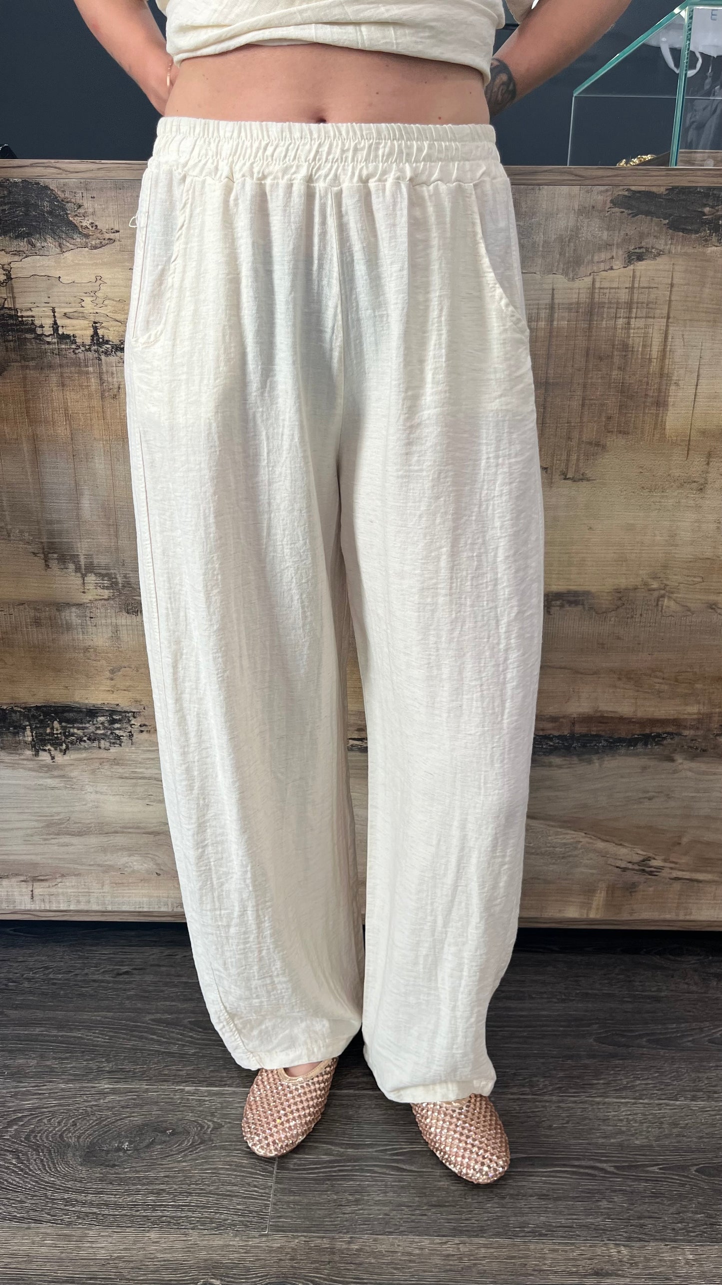 Pantaloni Leggero Panna