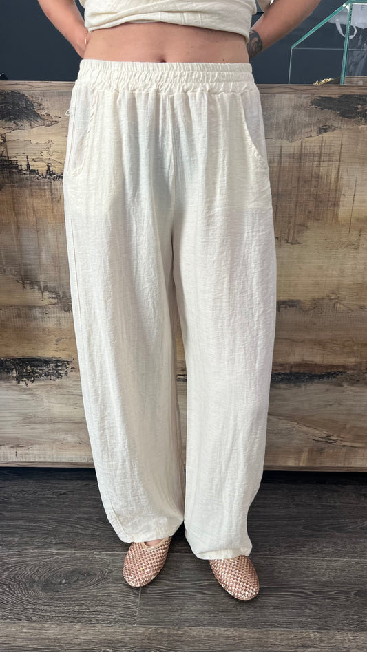 Pantaloni Leggero Panna