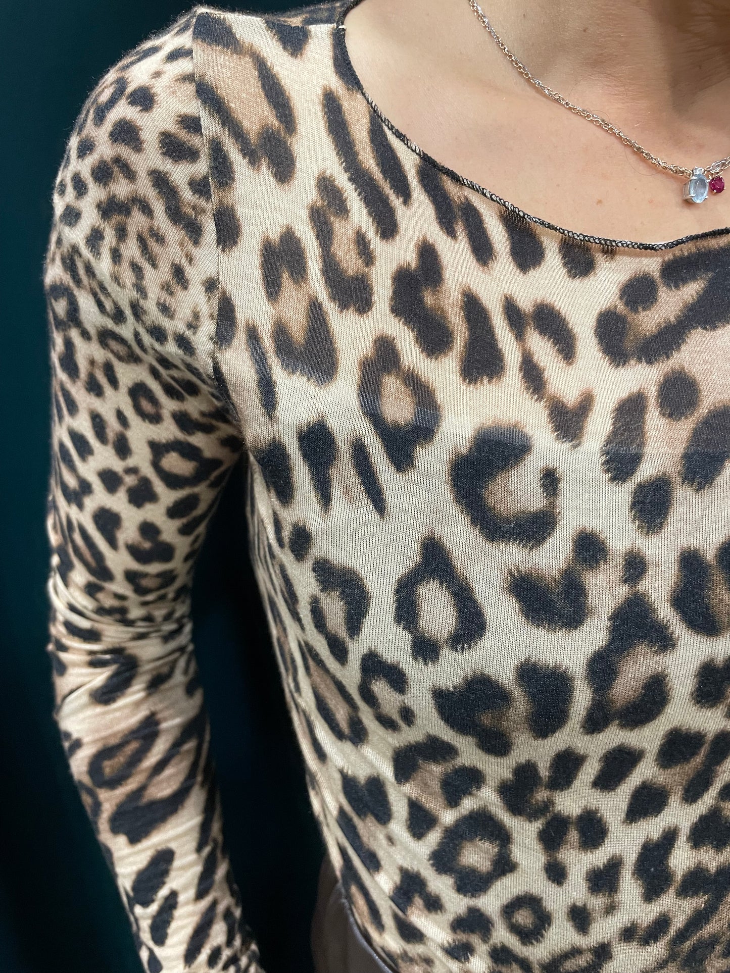 Maglia Leopardata misto Cashmere