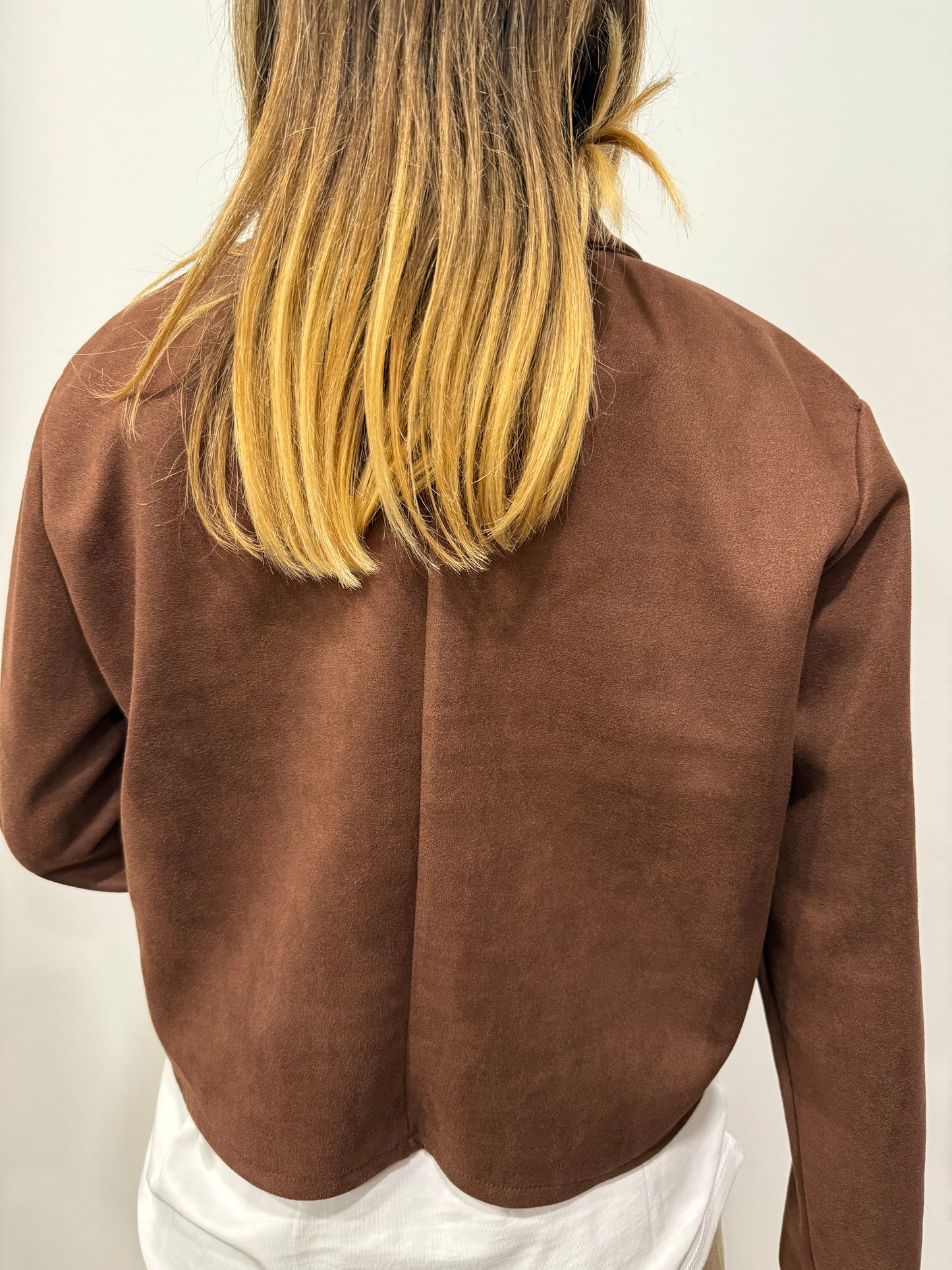 Giacca in Suede Cioccolato
