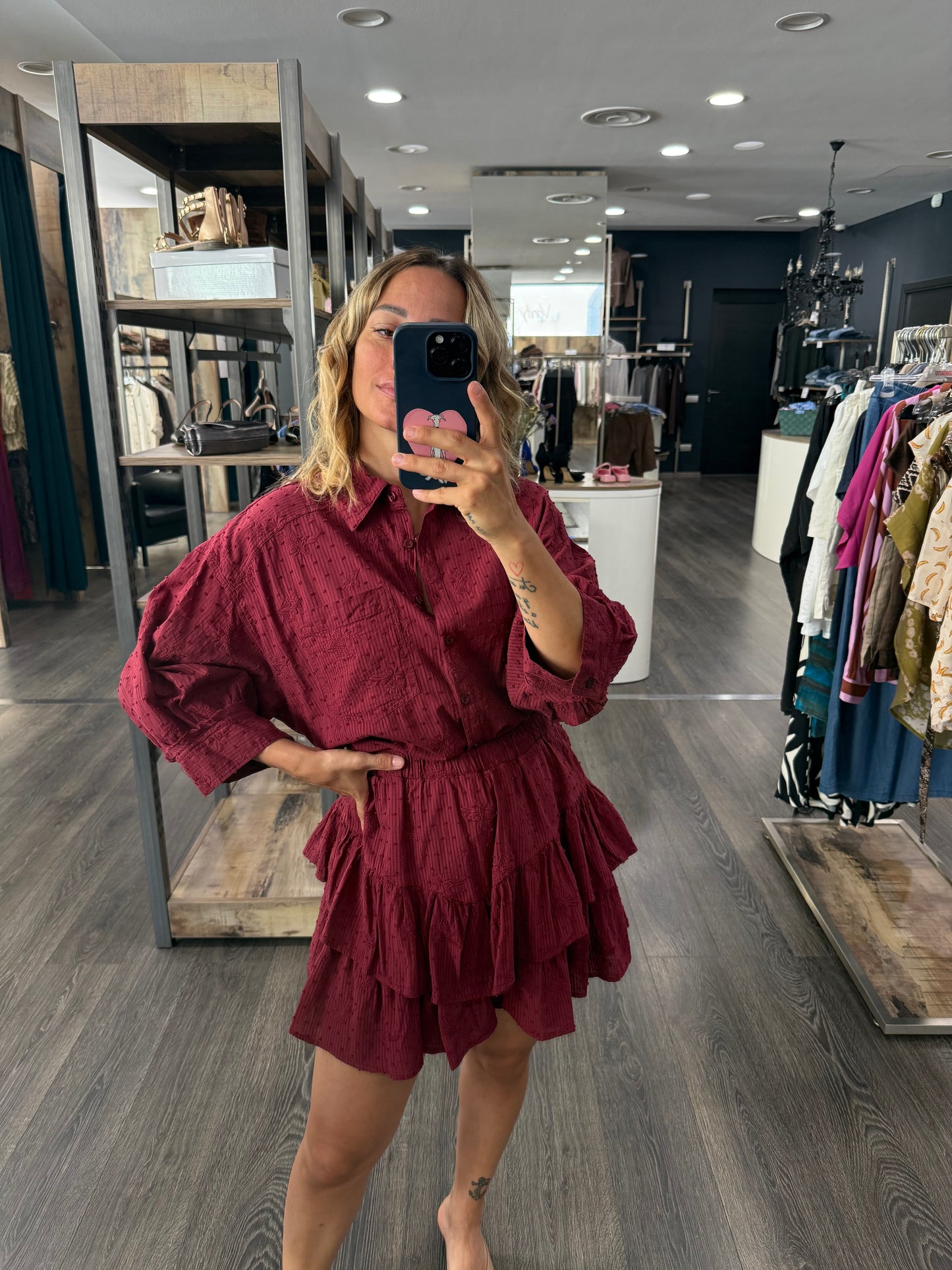 Camicia Kontatto bordeaux
