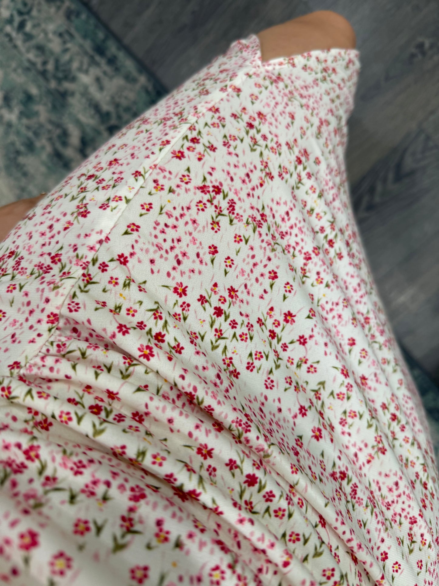 Abito drappeggiato fiori Vicolo