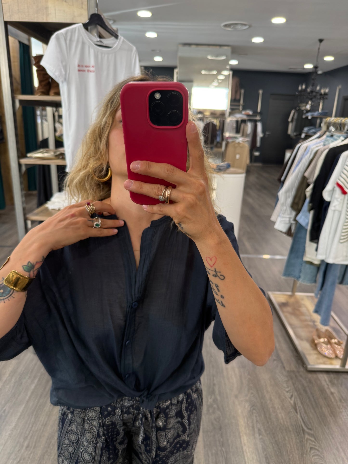 Camicia Vicolo Blu cotone-seta