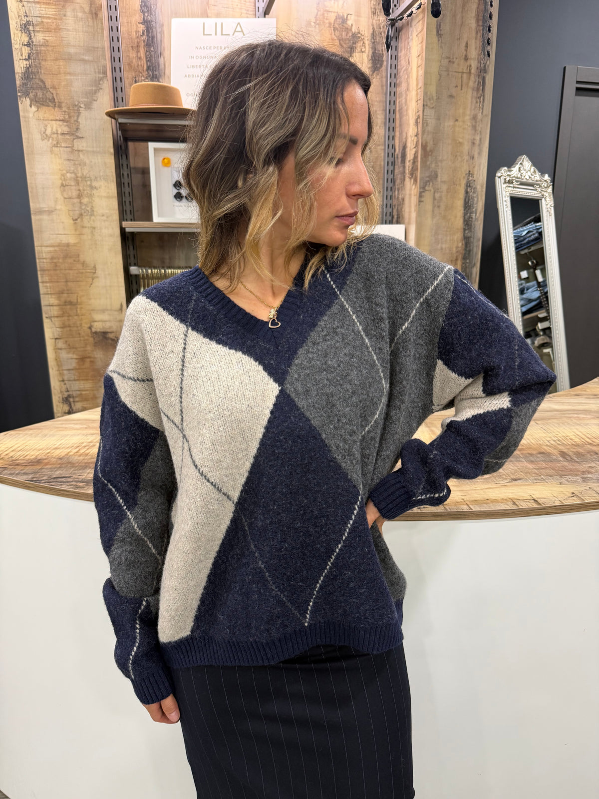 Maglione Duda Rombi