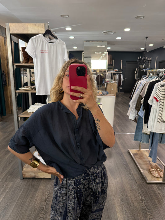 Camicia Vicolo Blu cotone-seta