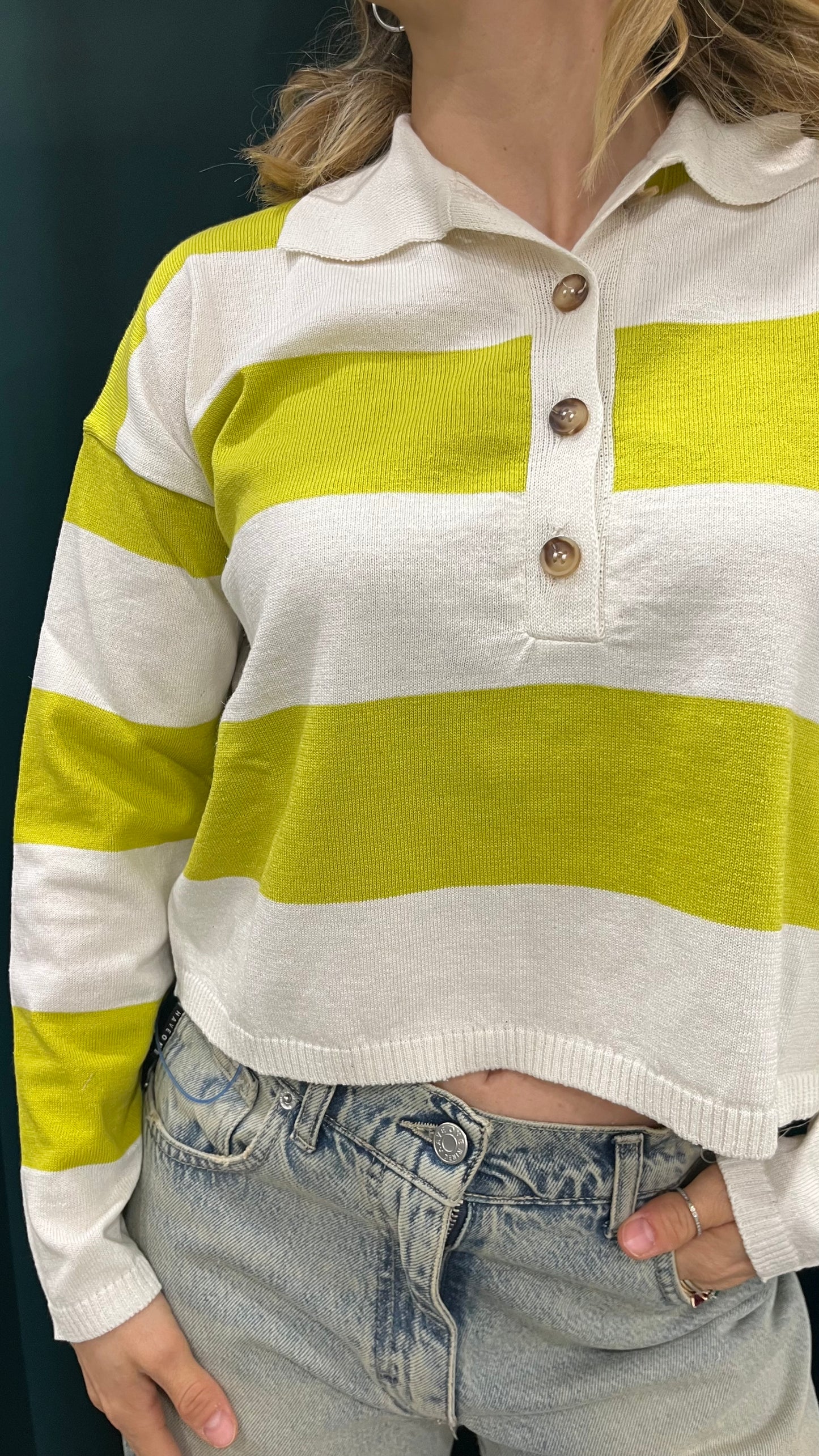 Polo Vicolo Righe Crop