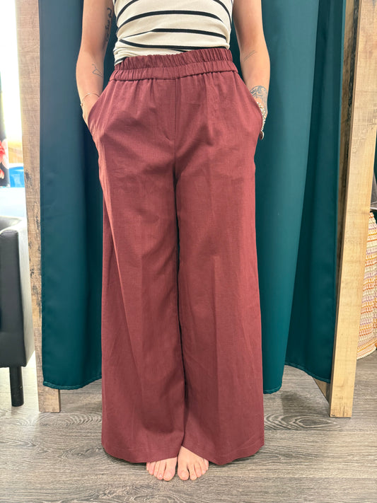 Pantaloni Kontatto Lino e Viscosa