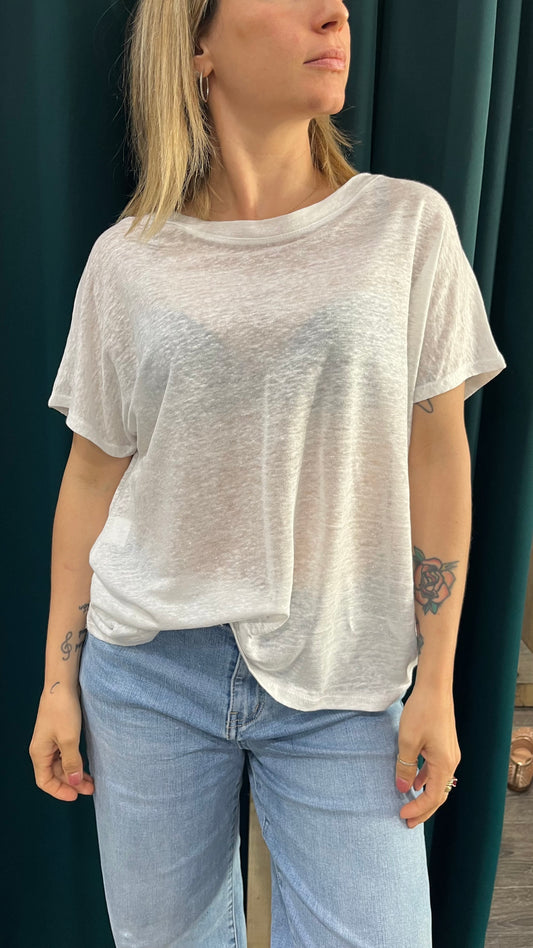 T-shirt in Lino in Diversi Colori