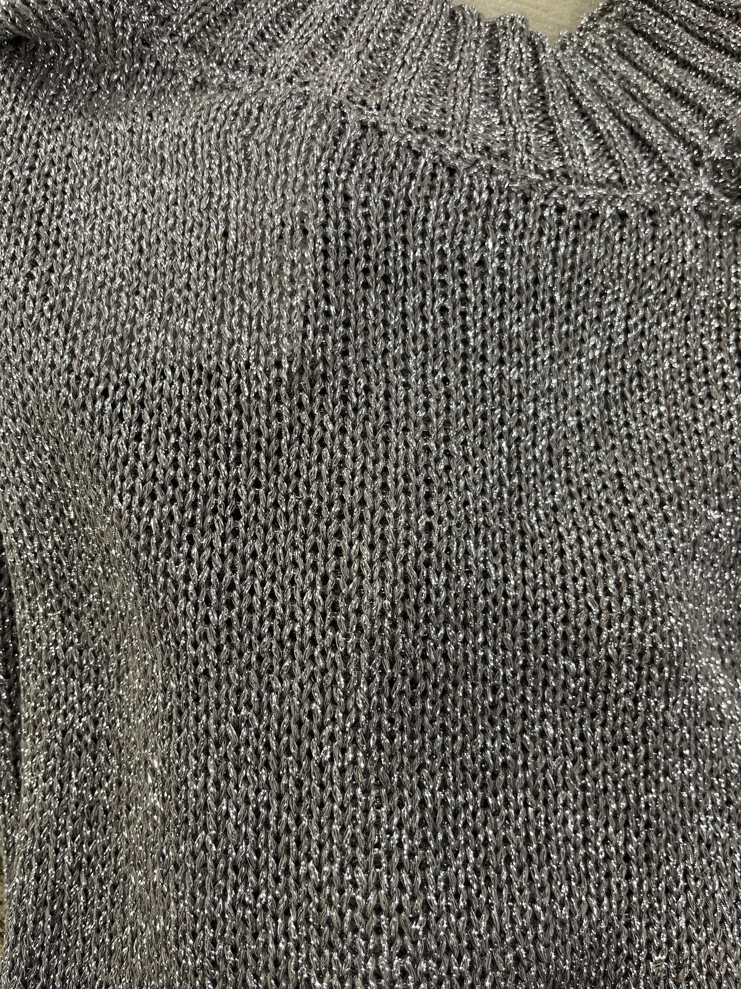 Maglione Cut Out Spalla Lurex
