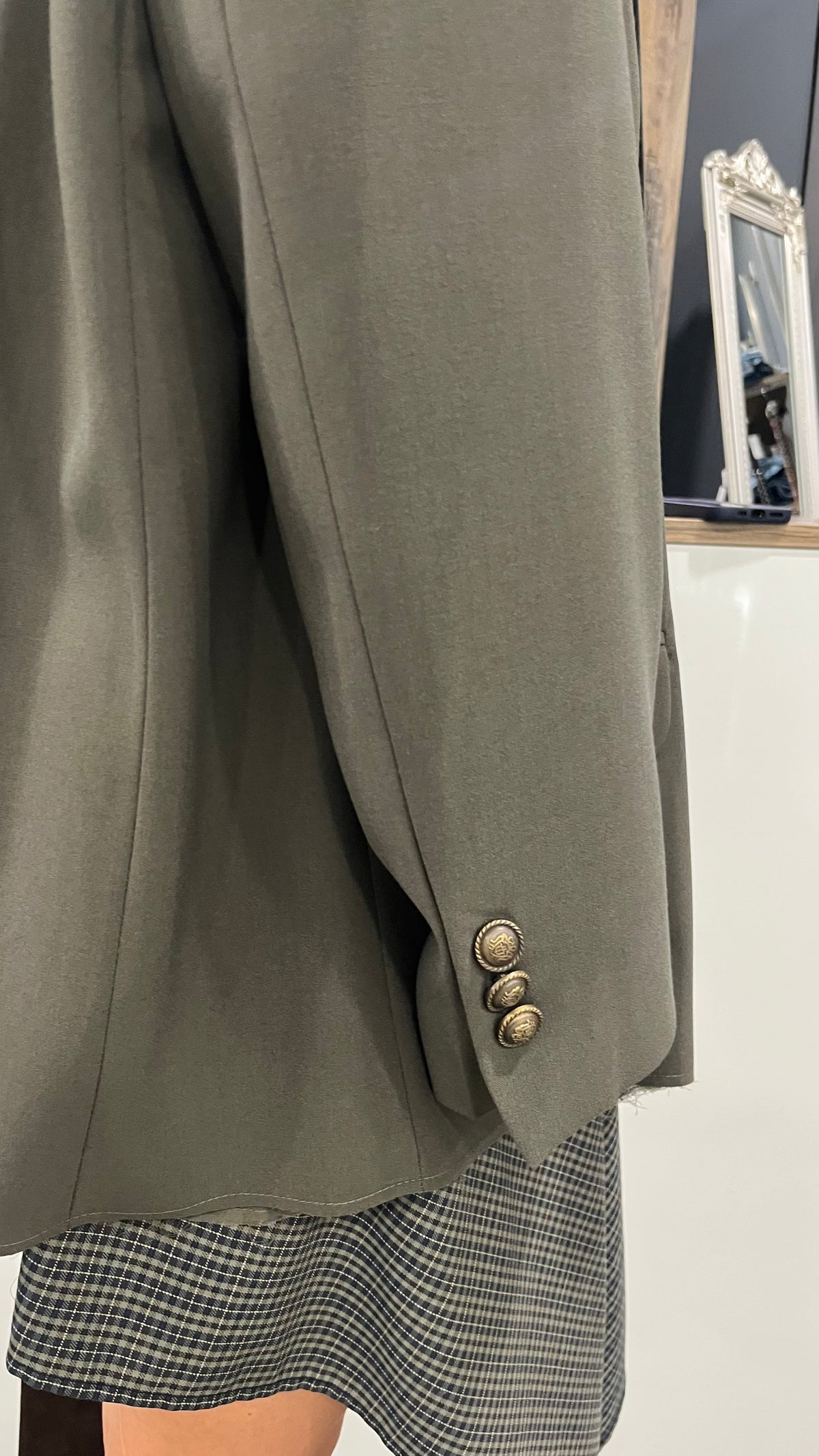 Giacca Vicolo Over Verde Militare Doppio Petto