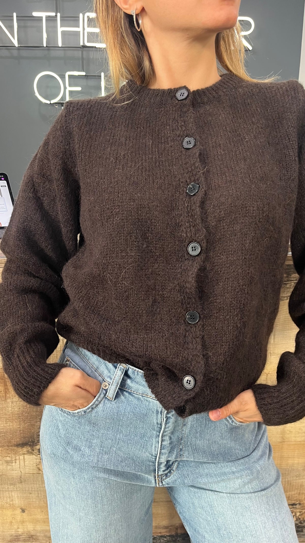 Cardigan Vicolo Moro in Alpaca e Lana