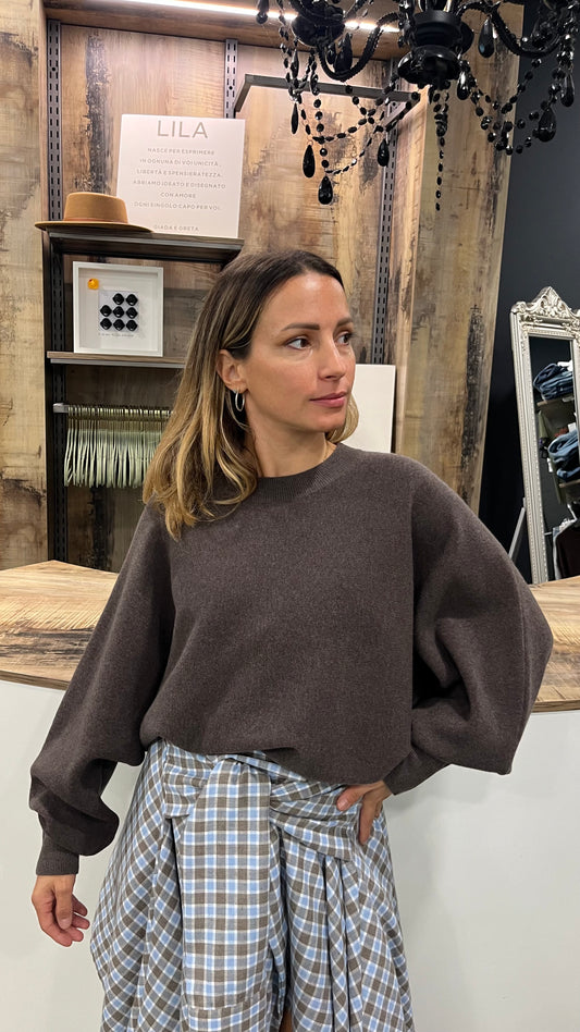 Maglione Girocollo Tortora
