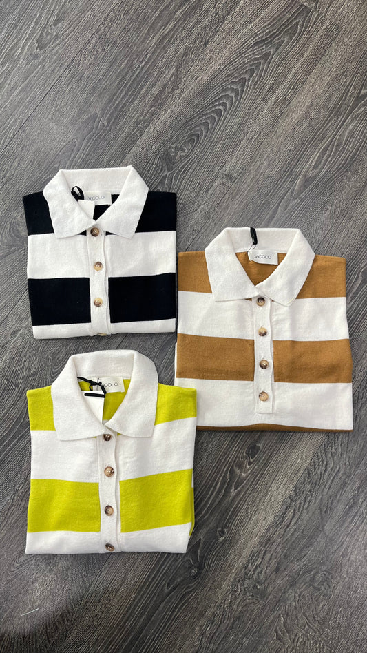 Polo Vicolo Righe Crop