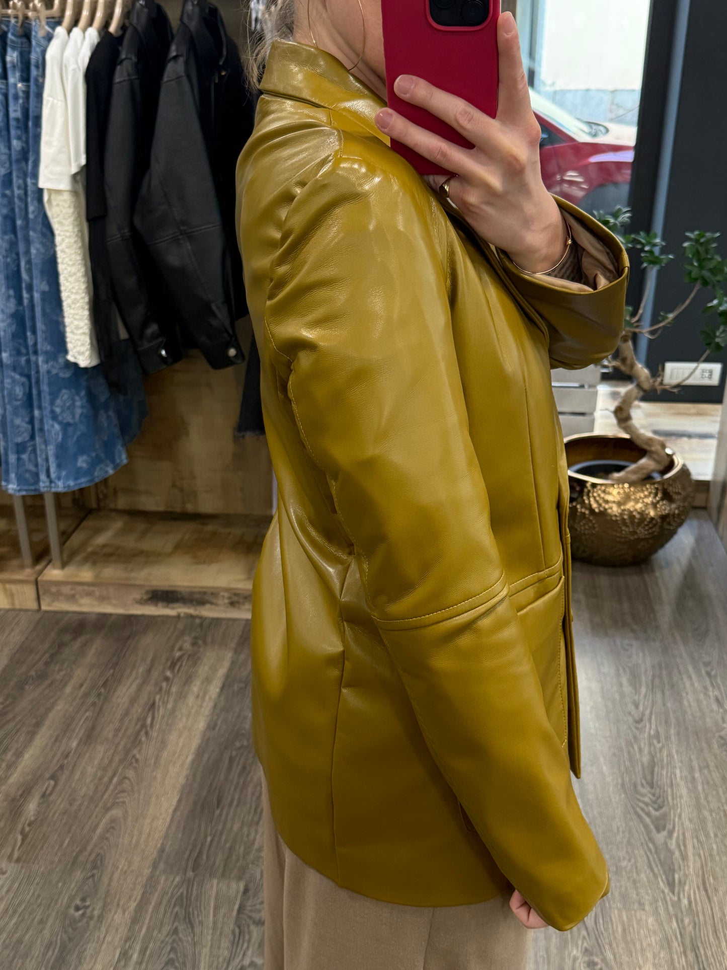 Giacca eco Doppiopetto Oliva Haveone