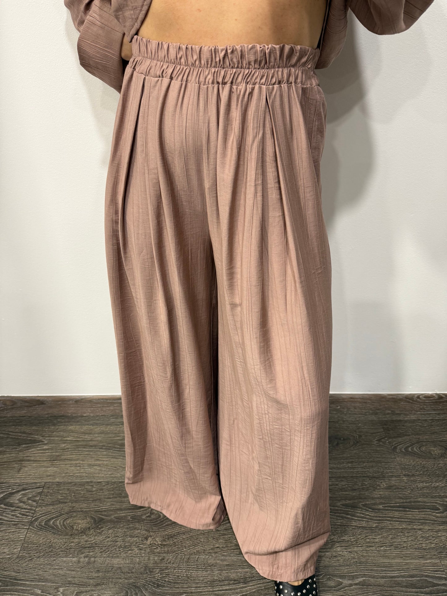 Pantalone Morbido Rosa Malva Chiaro