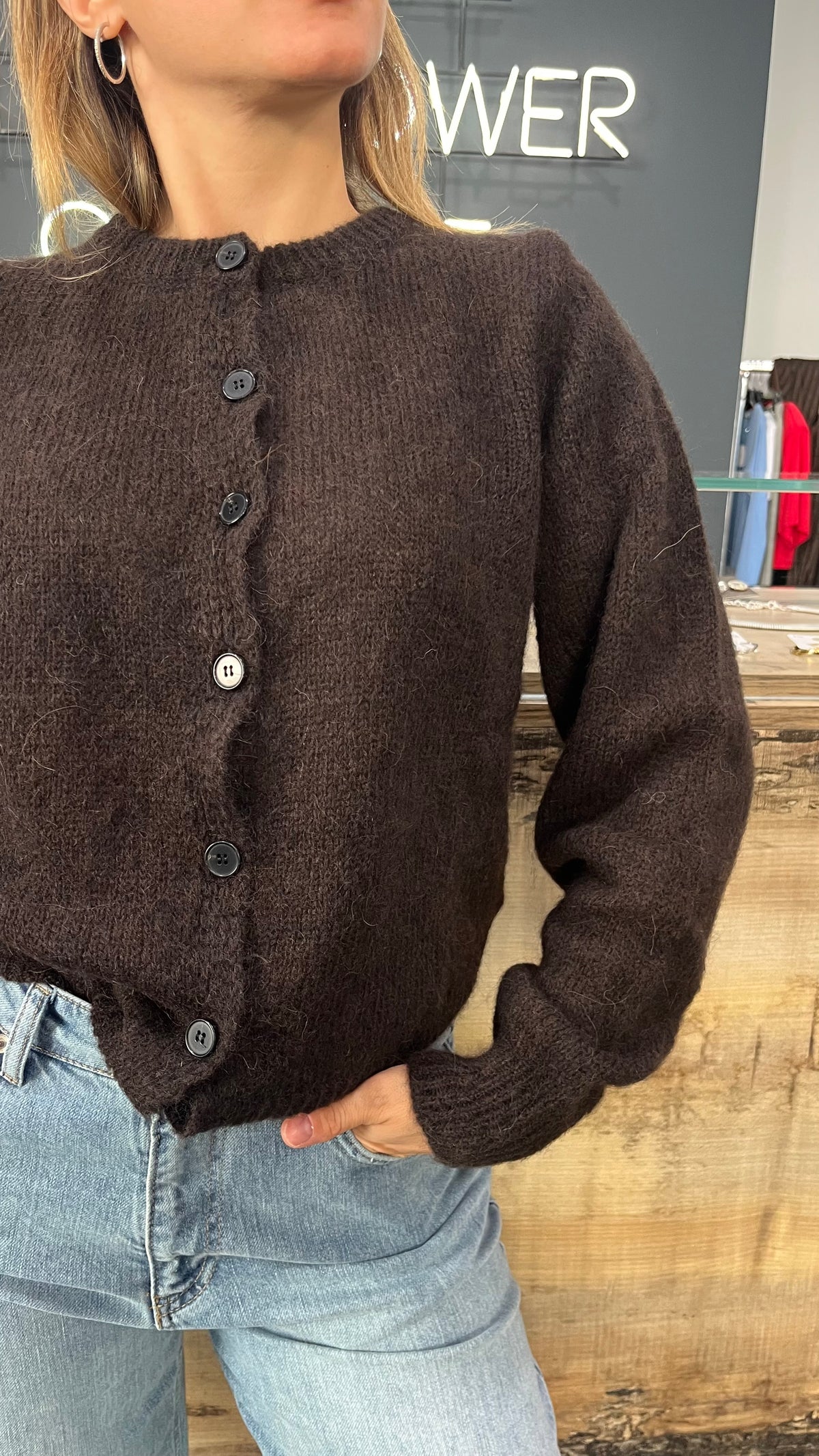 Cardigan Vicolo Moro in Alpaca e Lana