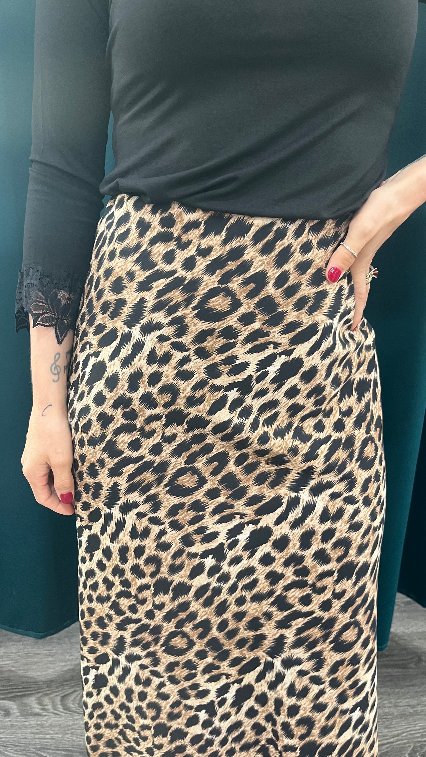 Gonna Animalier Lila Lunga
