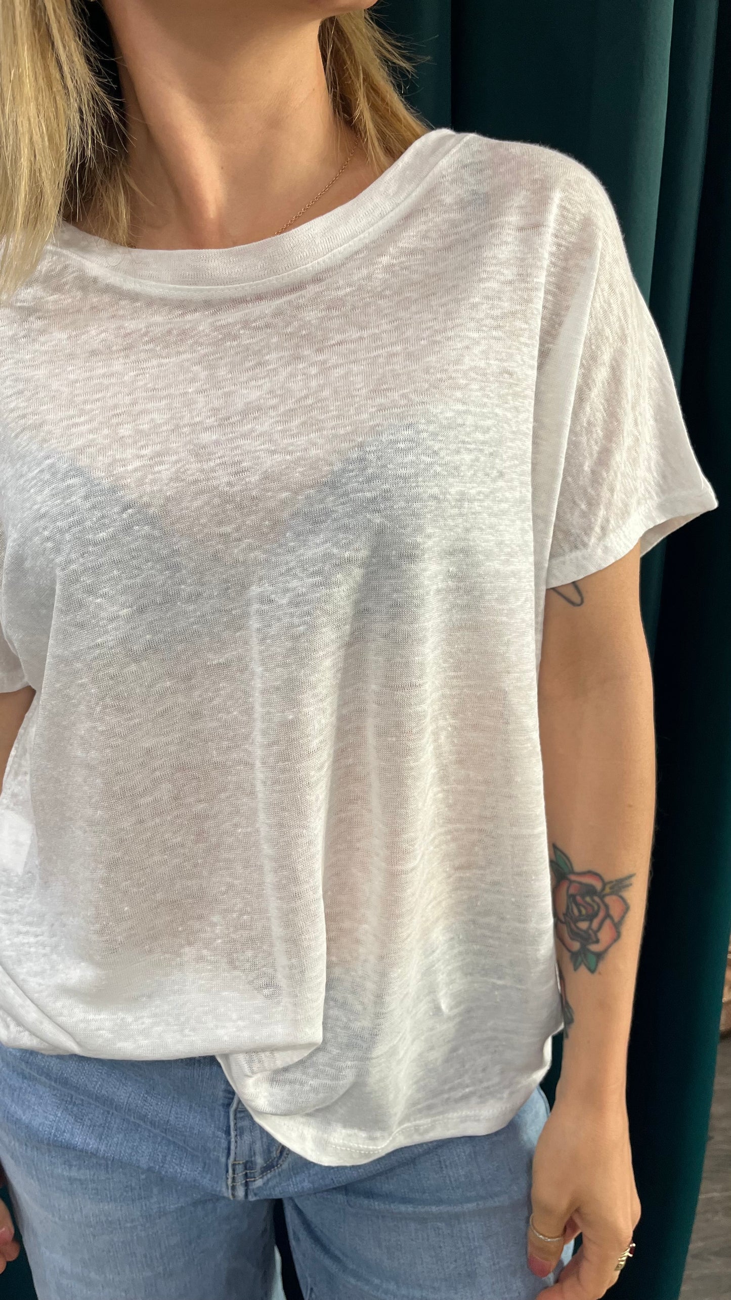 T-shirt in Lino in Diversi Colori