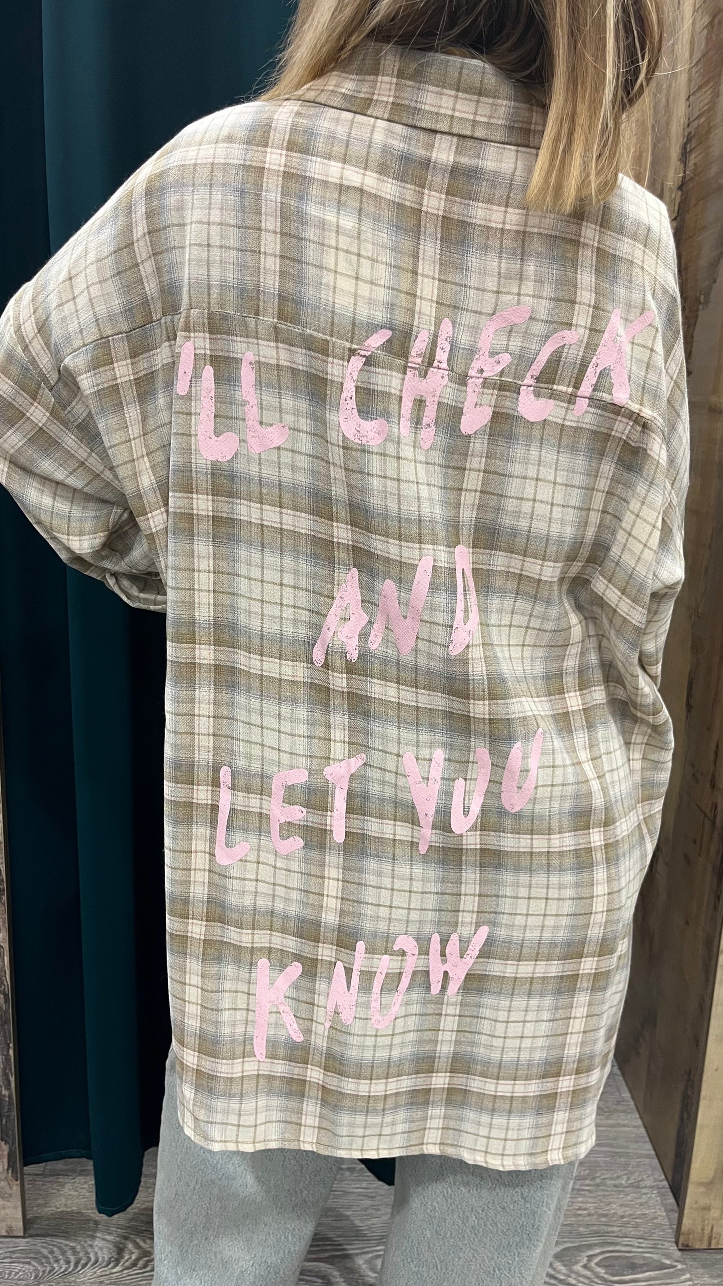 Camicia Over con Scritta