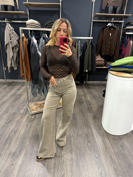 Panataloni Palazzo Ecru