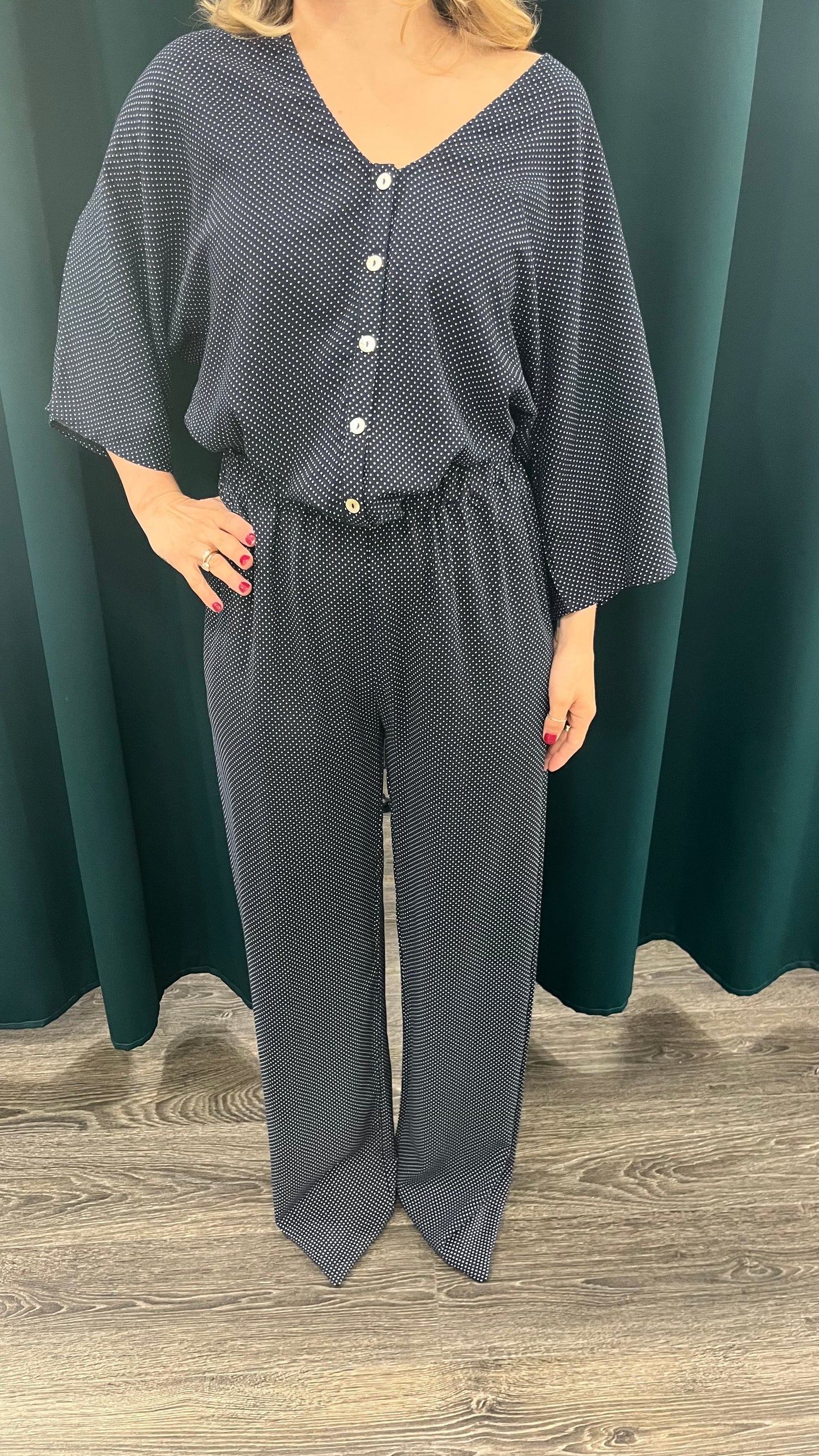 Pantalone Lila Pois Blu
